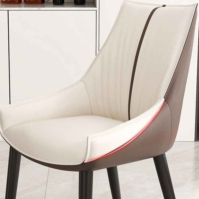 Glam Style Parsons Back Upholstered 4 Legs Home Use Dining Side Chair