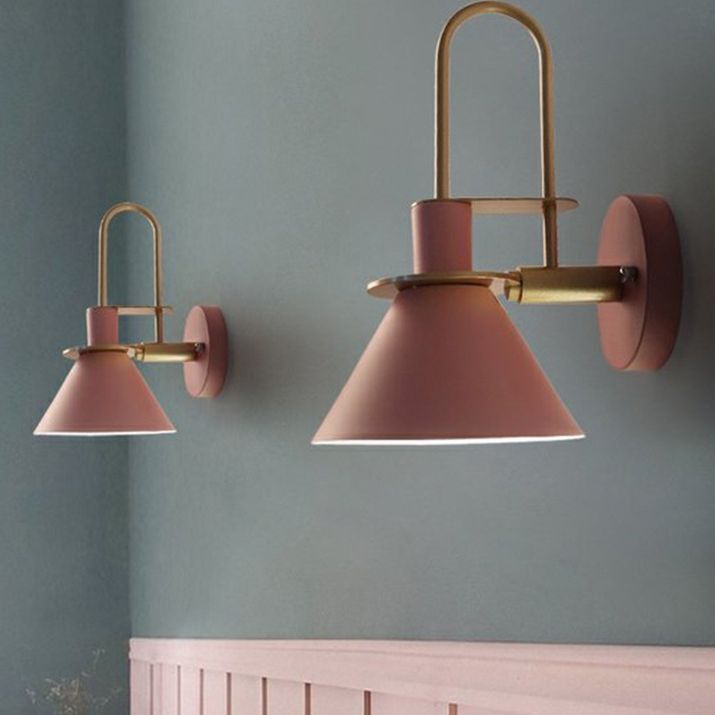 Macaroon -stijl wandbevestiging verlichtingsarmatuur metalen kleurrijk sconce licht voor hotel slaapkamer