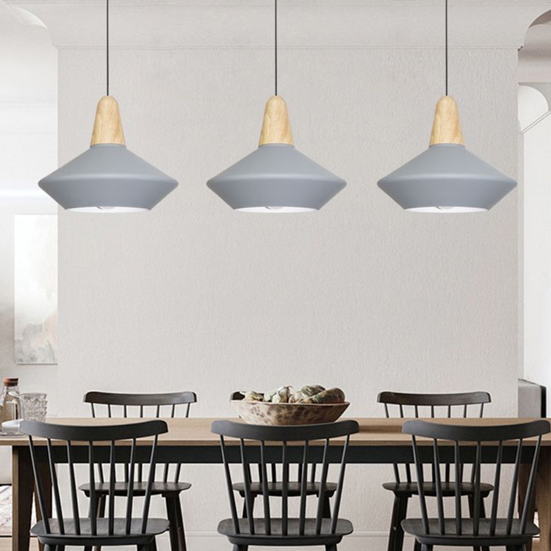 Metal Urn Pendant Light Modernist 1 Bulb Ceiling Suspension Lamp in Blue/Grey for Dining Room