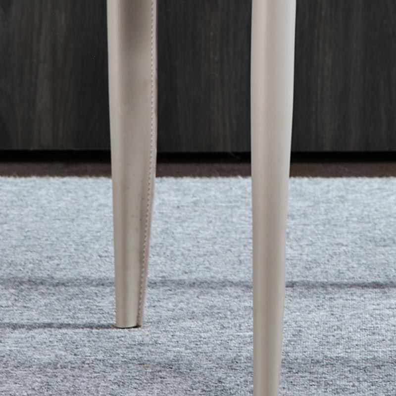 Contemporary Style Dining Chairs Armless Chair with Metal Legs for Kitchen