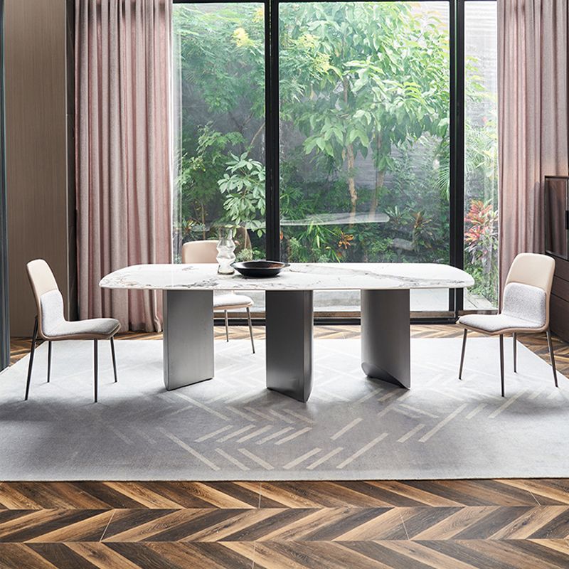 Contemporary Kitchen Dining Side Chair Upholstered Dining Chair with Metal Legs