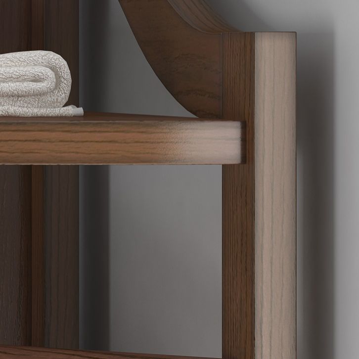 Modern Style Open Armoire Pine Wood Cabinet with Clothing Rod