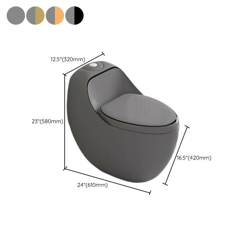 Modern Skirted Toilet Floor Mounted One Piece Urine Toilet with Toilet Seat