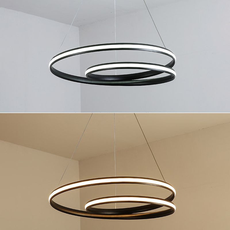 Aluminium lineaire LED -hanglamp in moderne creatieve stijl silicagelhangende lamp voor eetkamer