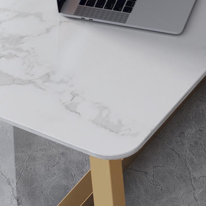 Rectangle Dining Table Stone Dining Table with Double Pedestal