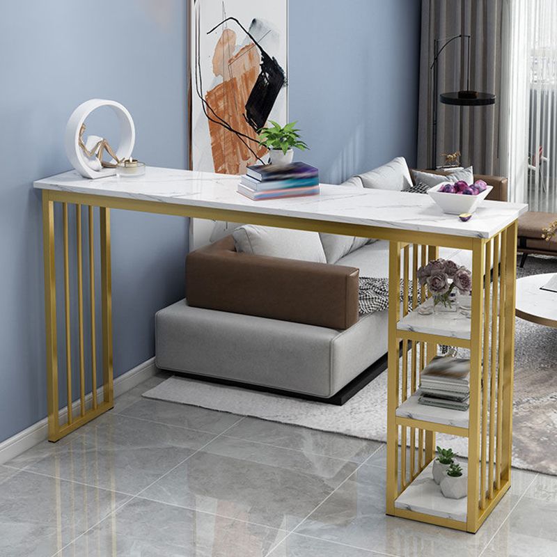 Rectangle Pub Table Glam Style Wood Bar Table for Indoor Use