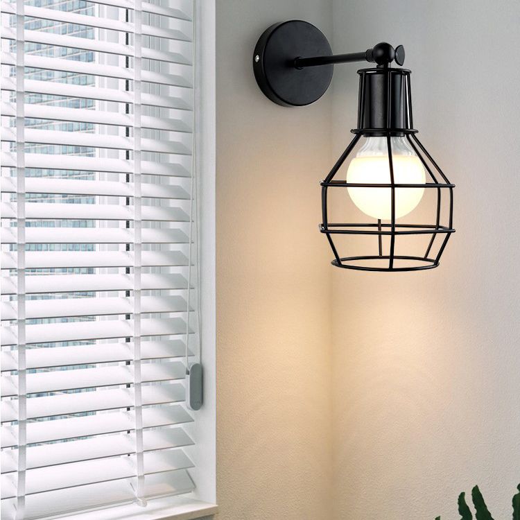 Metallic 1-Light Wall Lamp Modern Wall Vanity Lights for Washroom