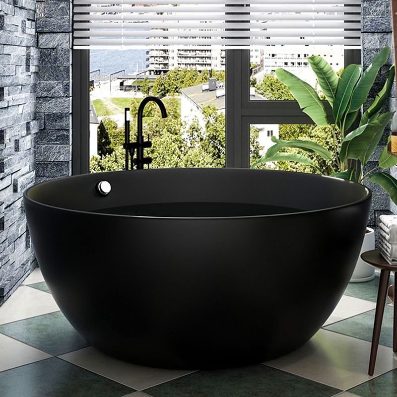 Antique Finish Round Bathtub Stand Alone Soaking Modern Bath Tub