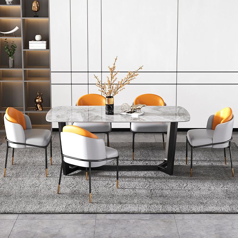 Modern Dining Set Stone 1/5/6/7 Pieces Dining Furniture for Indoor