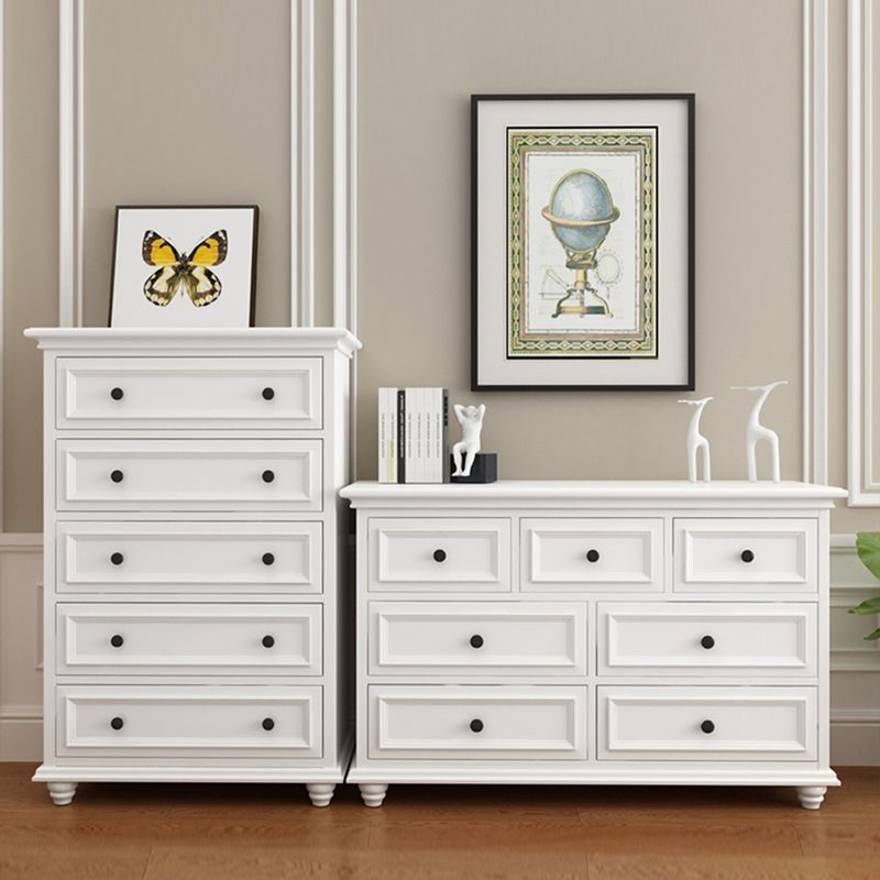 Contemporary Horizontal Double Dresser Birch Wood Storage Dresser for Room