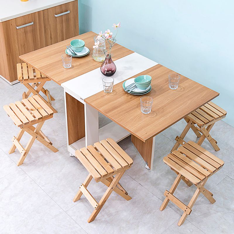 Modern 1/2/3/4/5/6/7 Pieces Foldable Dinette Set Engineered Wood Dining Table Set