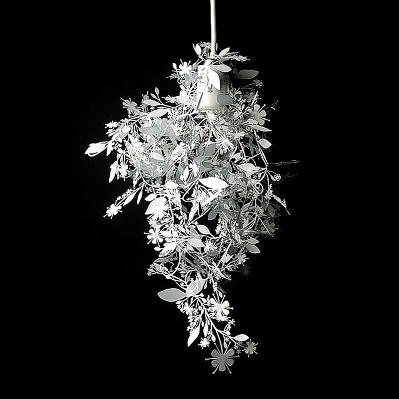 Garland Pendant Light Contemporary Metallic 1 Light Chrome Finish Ceiling Suspension Lamp