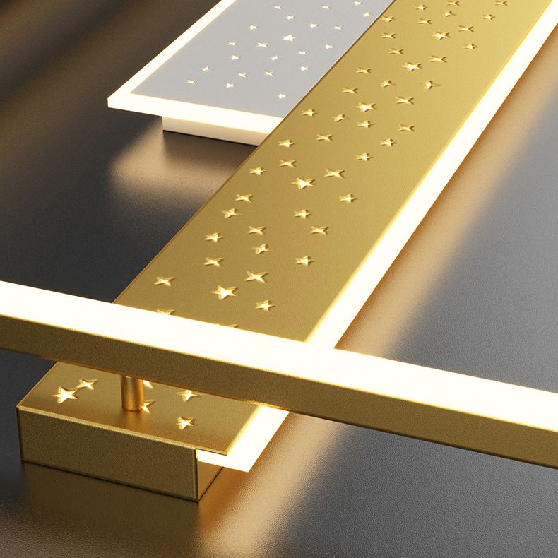 Contemporary Geometric Flush Light Fixture Metal Flushmount Lighting for Living Room