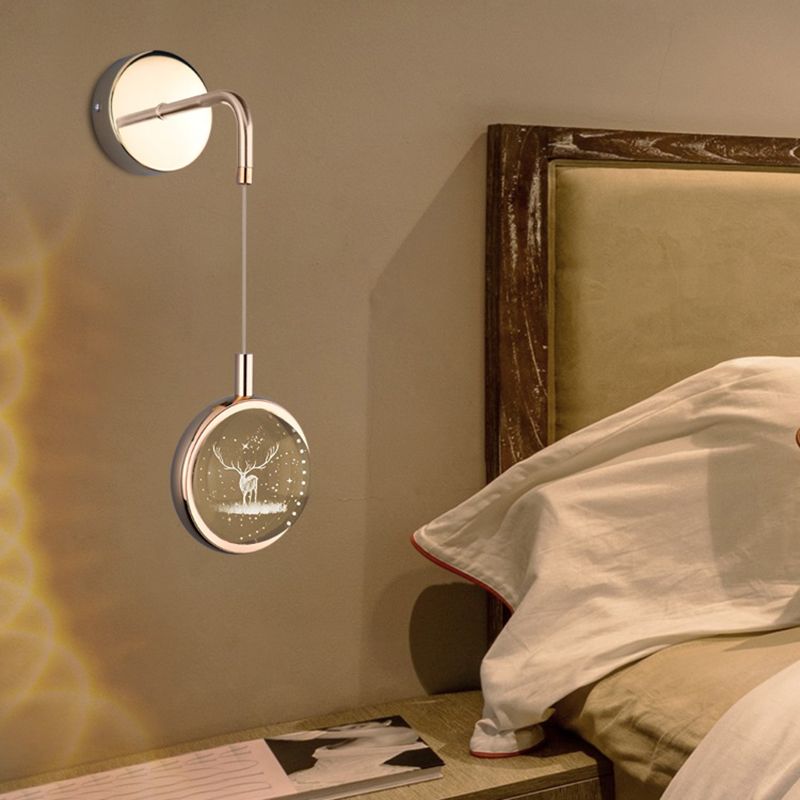 Lámpara de pared de cristal de 1 luces de 1 luces para la luz de 1 luz para la sala de estar de 1 luces para sala de estar