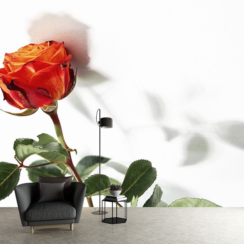 Environment Friendly Wall Mural Wallpaper Romantic Rose Sitting Room Wall Mural