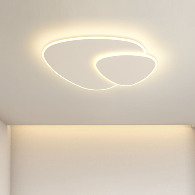 Metal Geometric Shape Flush Ceiling Light Modern 2 Lights Flush Ceiling Light Fixtures