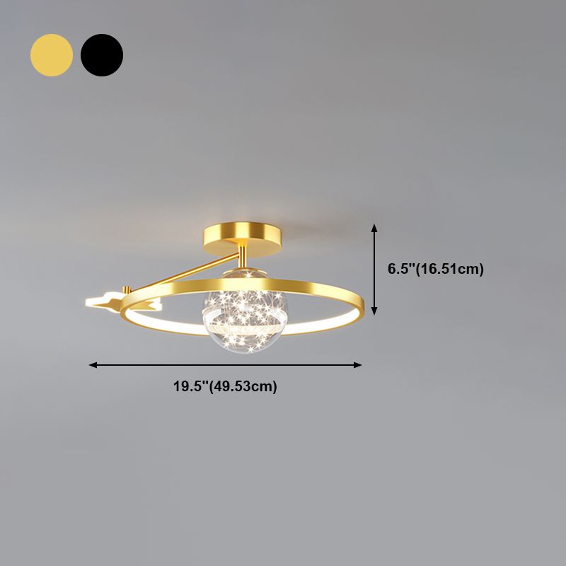 Lámpara moderna de la esfera de la esfera metal 3 luz de techo de montaje de altura de luz