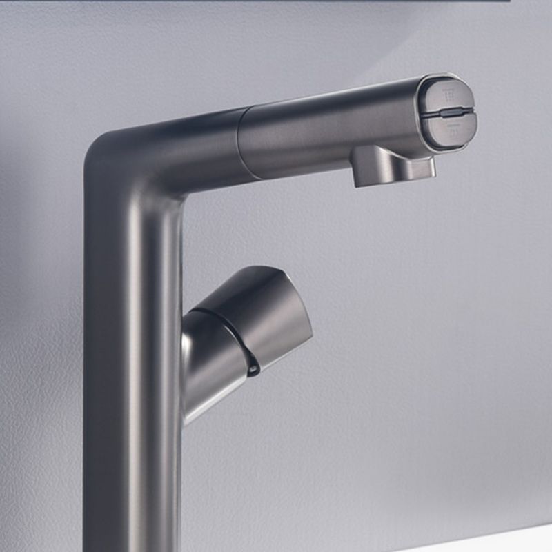 Modern Single Handle Sink Faucet Brass Square Bathroom Faucet