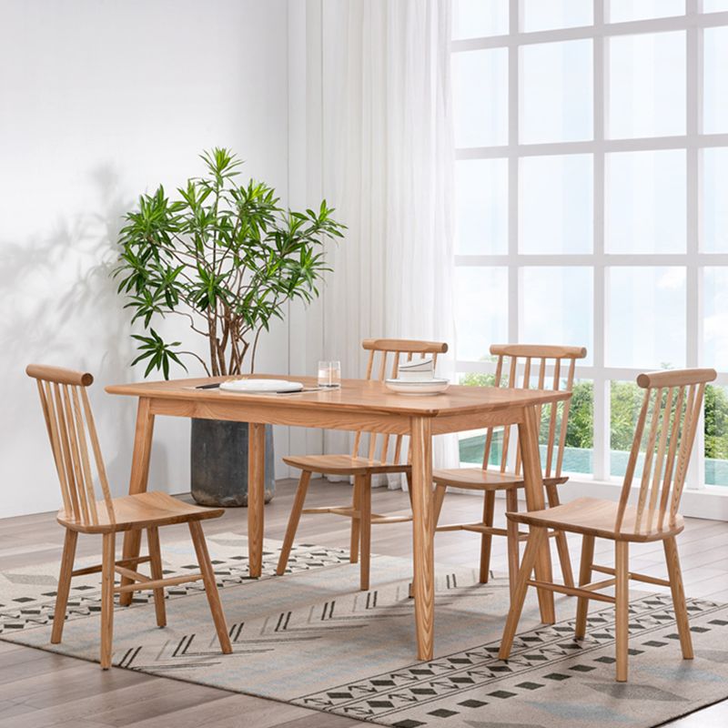 Industrial Solid Wood Standard Dining Table Rectangle Kitchen Dining Table with 4 Legs