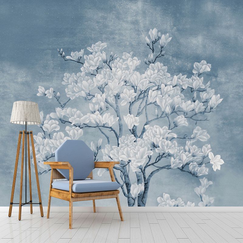 Decorative Blossoms and Tree Mural for Dining Room Decor Contemporary Wall Art, Custom-Made