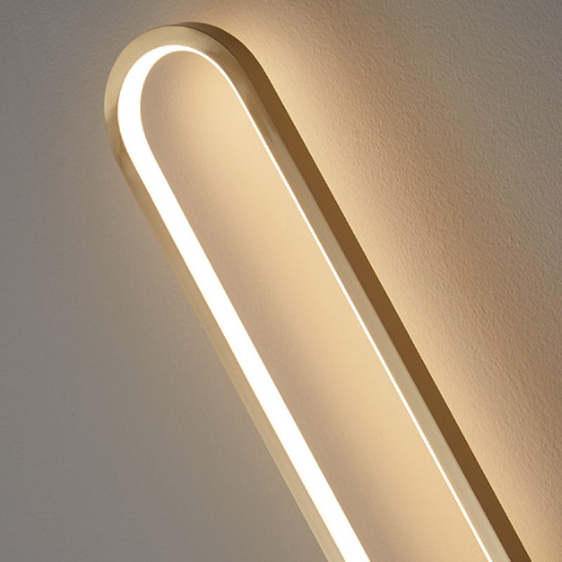 Metal Oval Shape Wall Mount Lighting Modern 1-Light Wall Mounted Light Fixture