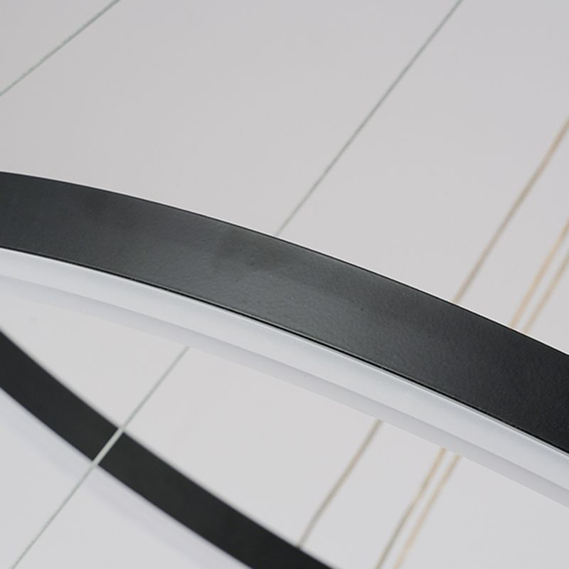 Nordic Layered Chandelier Metal Circle Chandelier Pendant for Living Room