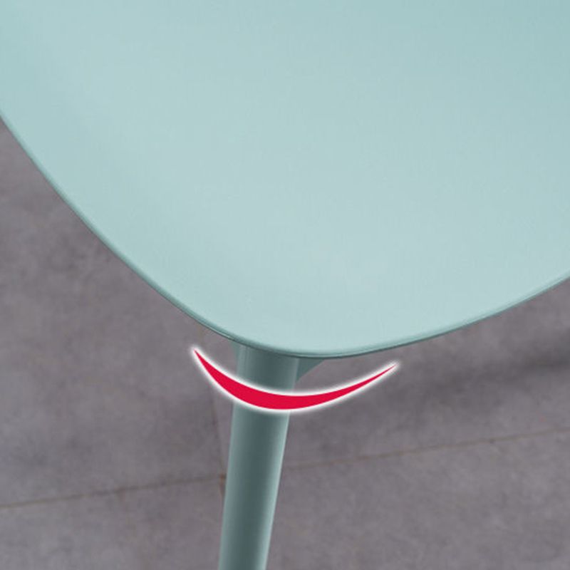 Plastic Armless Chair Open Back Dining Side Chair for Home Use