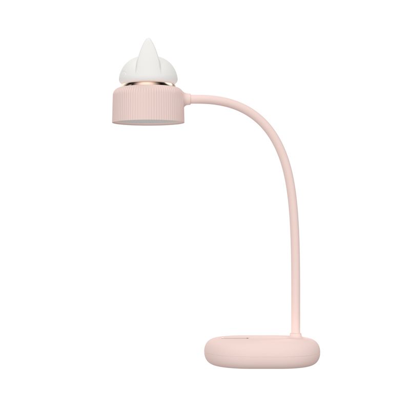Weiß/rosa/grüne Katze rotierende Tischlampe Kinder Plastik USB wiederaufladbares LED -Nachttischlicht