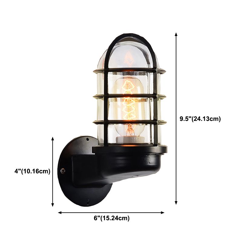 Industrielle klare Glas Wandmontierte licht verschmutzte Wandleuchte Wandleuchten