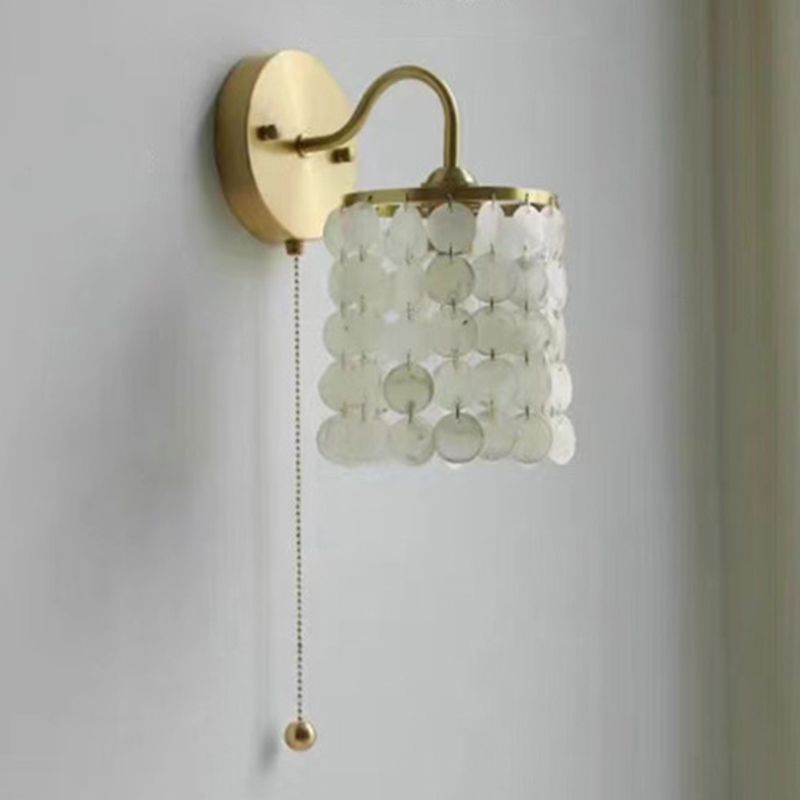 Modern Metal Wall Sconce Cylinder Shape Vanity Lamp for Bathroom