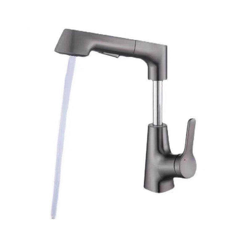 Modern Vessel Sink Faucet Brass Lever Handles Swivel Spout Bathroom Vessel Faucet