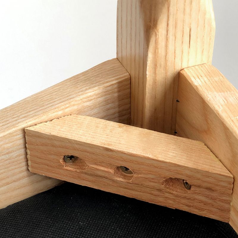 Sillas de comedor modernas de madera sin brazos, silla auxiliar de comedor con respaldo abierto (juego de 2)