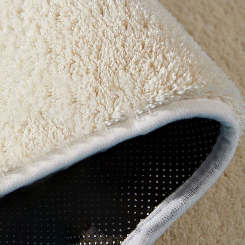 Light Grey Modern Rug Polyester Striped Area Rug Washable Rug for Living Room