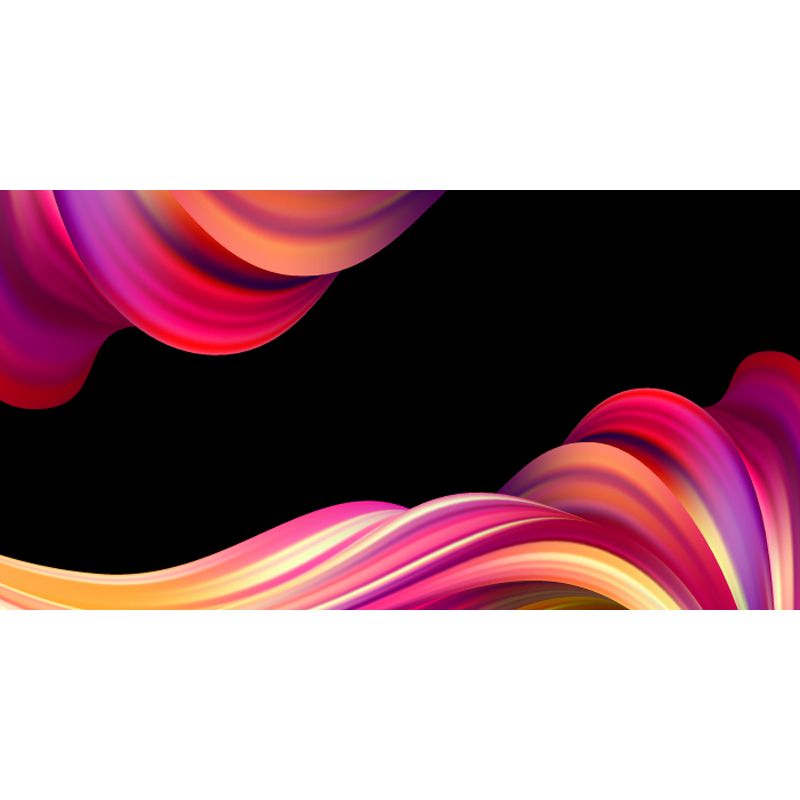 Abstract Ribbons Wall Paper Mural Contemporary Non-Woven Wall Decor for Girls Room