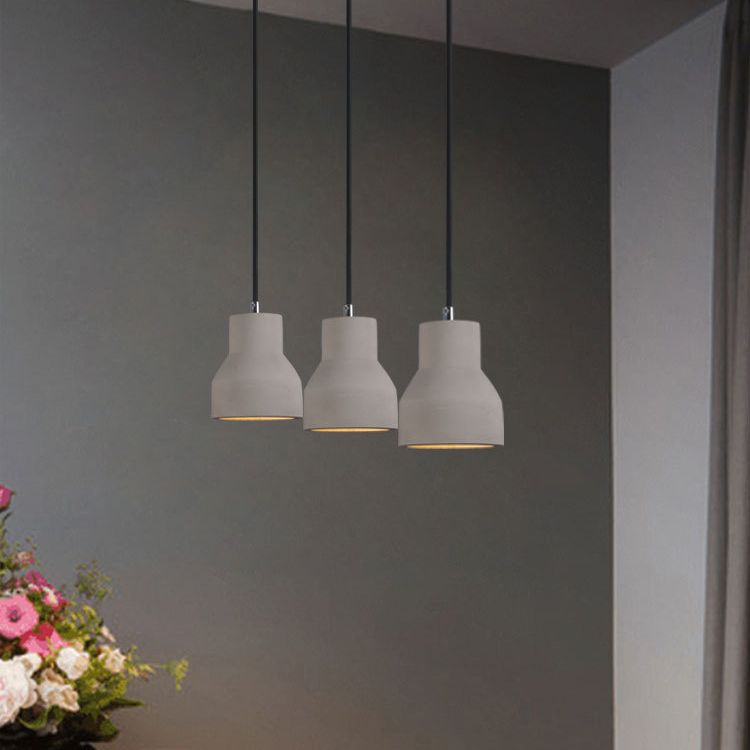 Grijs bel cement hangend lichtende Noordse stijl 1 lichte restaurant plafond hanger lamp