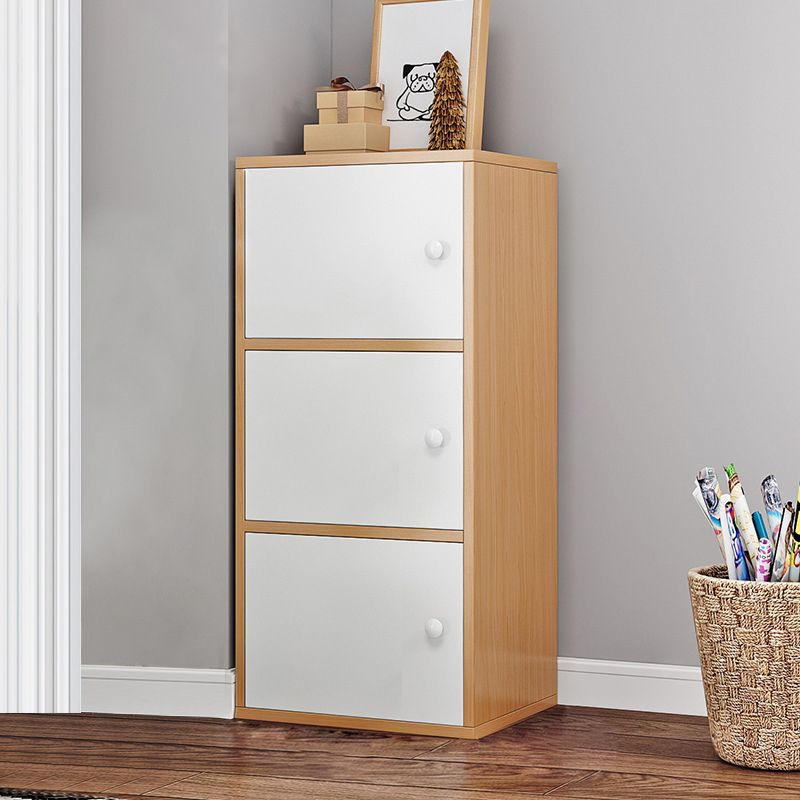 Contemporary Rectangle Wood  With Doors and Knobs Accent Cabinet