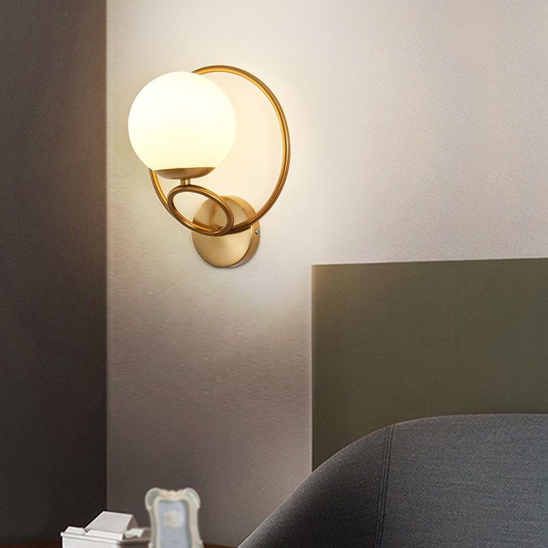 Modern Simple Iron Vanity Light Circle Shape Vanity Lamp for Shower Room