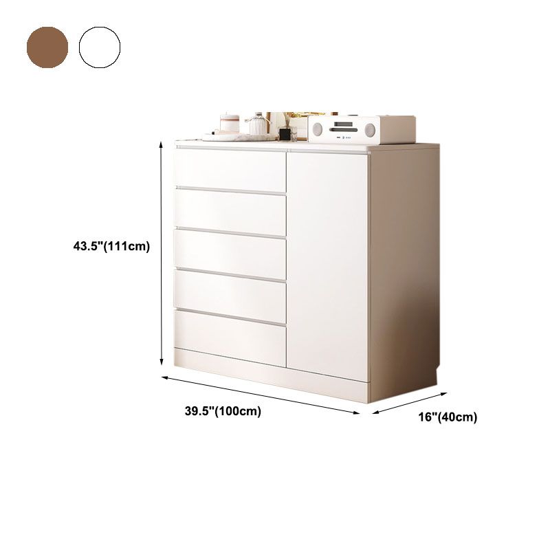 Modern Style Storage Chest Vertical Wooden Dresser with Drawers