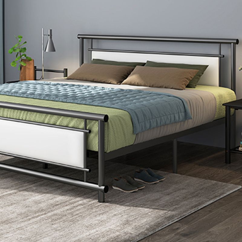 Modern Metal Open-Frame Bed Mattress Included Standard Bed with Custom Gold Legs