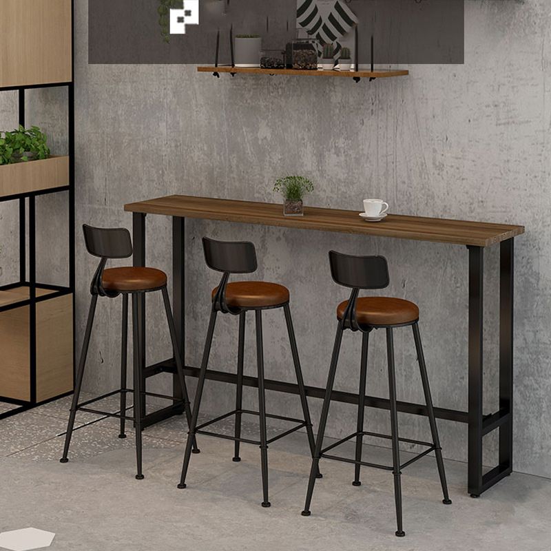 1/2/4 Pieces Modern Pub Table Set Rectangular Wood Counter Table with Stools