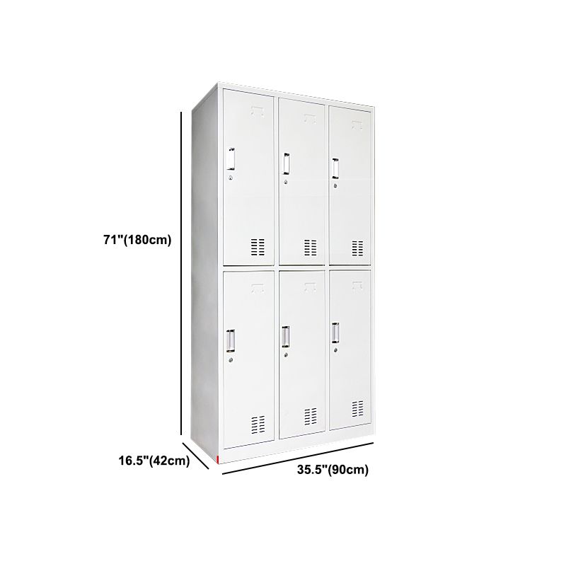 Gray Cabinet with Metal Door Modern Hinged Door Storage Cabinet for Home