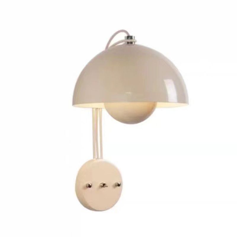 Metal Dome Shape Wall Light Modern Style 1 Light Wall Light Sconces