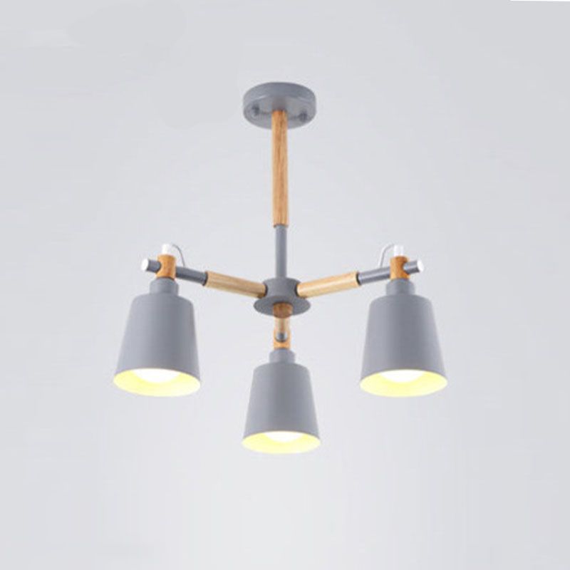 Bell Hanging Pendant Lamp Contemporary Metal 3 Lights Ceiling Pendant Light