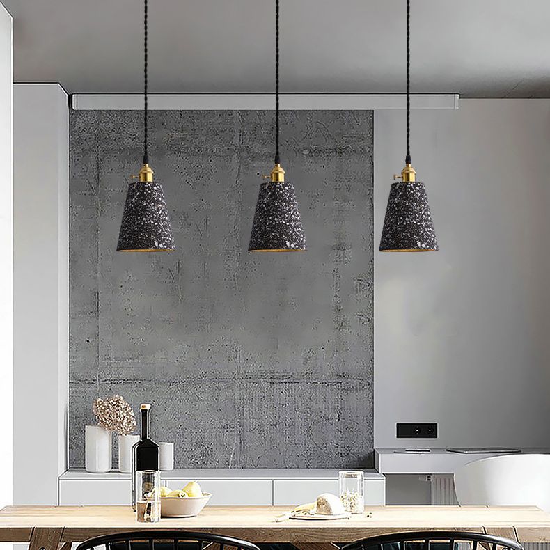 Plafonds pendentif en pierre avec une teinte moderne 1 pendentif lumineux