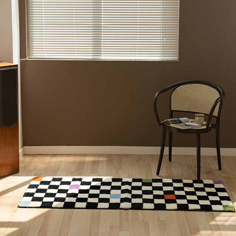 Moderna camera da letto moquette moquette nere a quadro area tappeto area resistente area tappeto