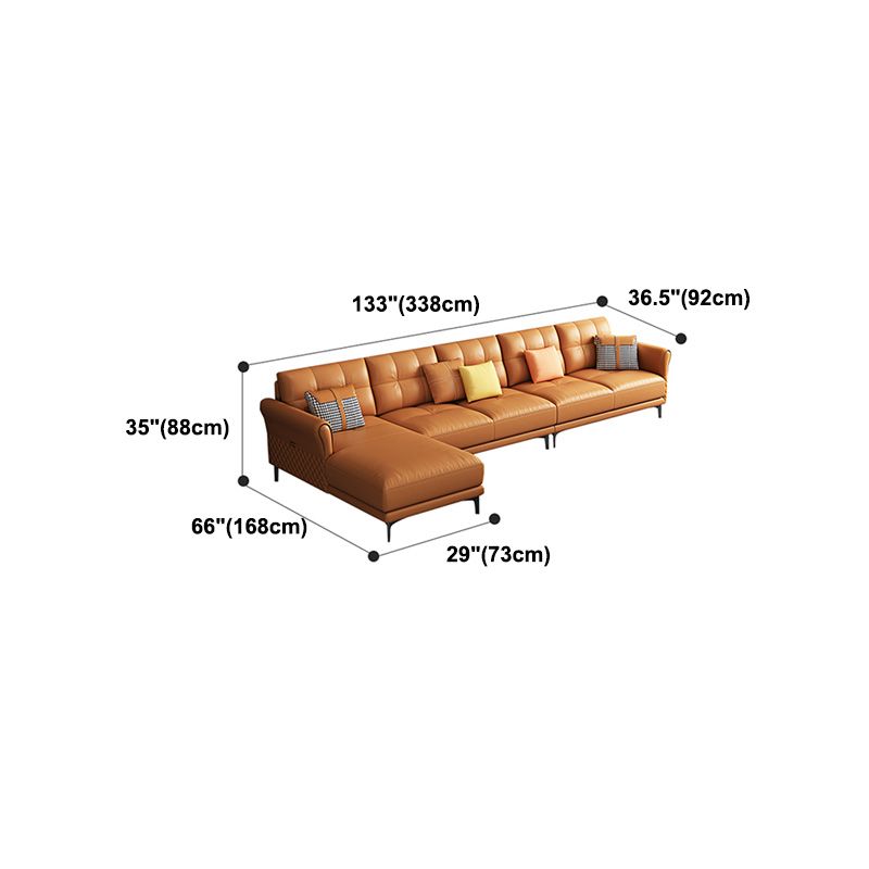 Contemporary Stain-Resistant Square Arm Stationary Cushion Back Sofa