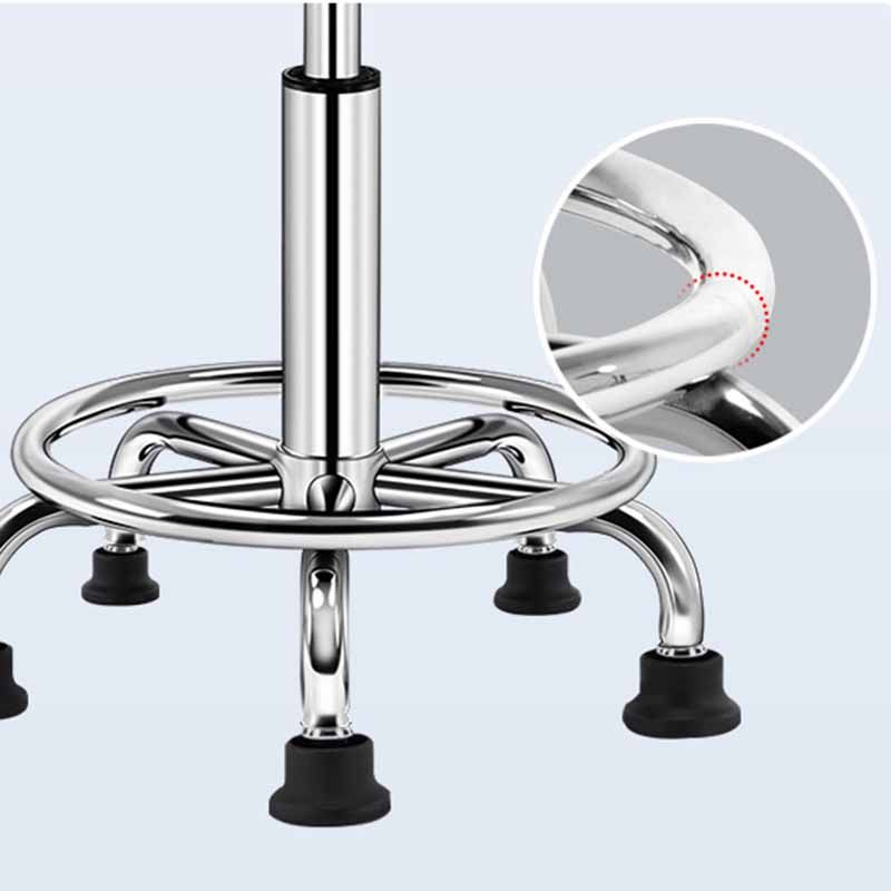 Modern Adjustable Rotatable Counter Stool Steel Laboratory Bar Stool with Leather Cushion
