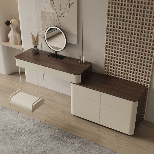 17.72" Wide Make-up Vanity in White Makeup Vanity Desk Table with Drawers