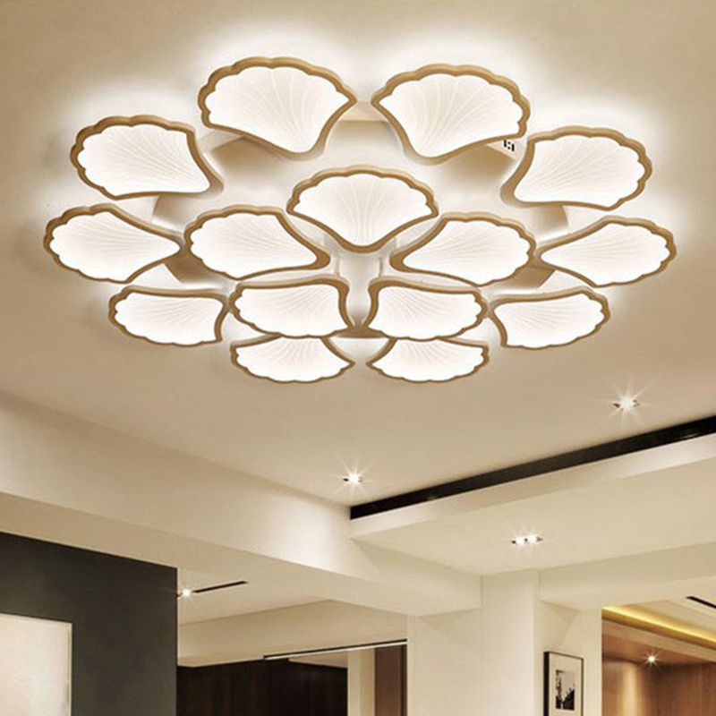 Sala de estar de ginkgo LED semi descarga metálica moderna de techo de descarga de techo en blanco