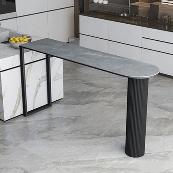 Specialty Pub Table Glam Double Pedestal Bar Height Bar Table for Living Room